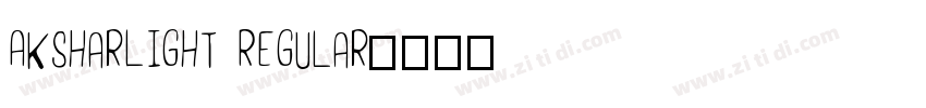 AksharLight Regular字体转换